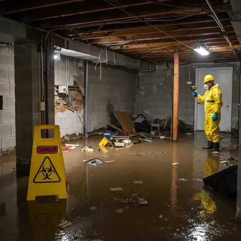 Flooded Basement Electrical Hazard in Leitchfield, KY Property